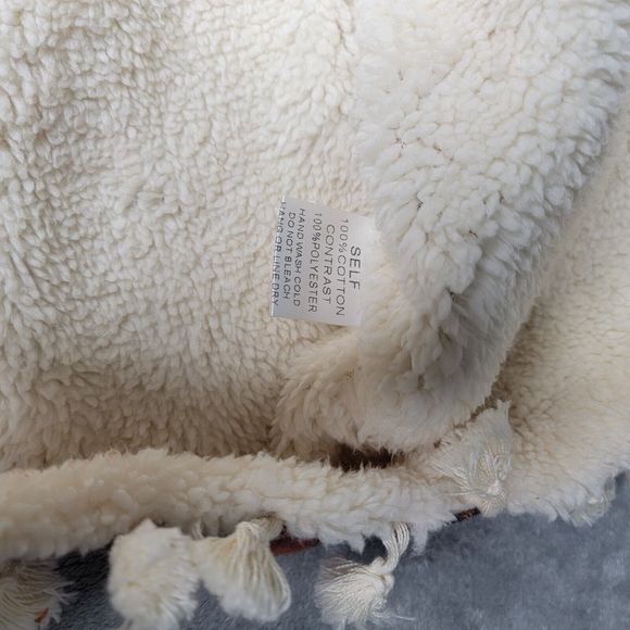 Easel Soft Sherpa Lined Orange Plaid Vest  Womens Size Large Cozy Warm‎ - Picture 6 of 8